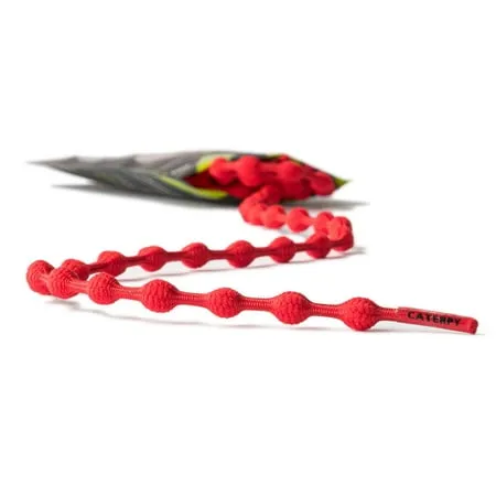 Caterpy Run - The Ultimate Elastic No Tie Shoelaces for Adults and Kids (Ruby Red Standard: 30in / 75cm)