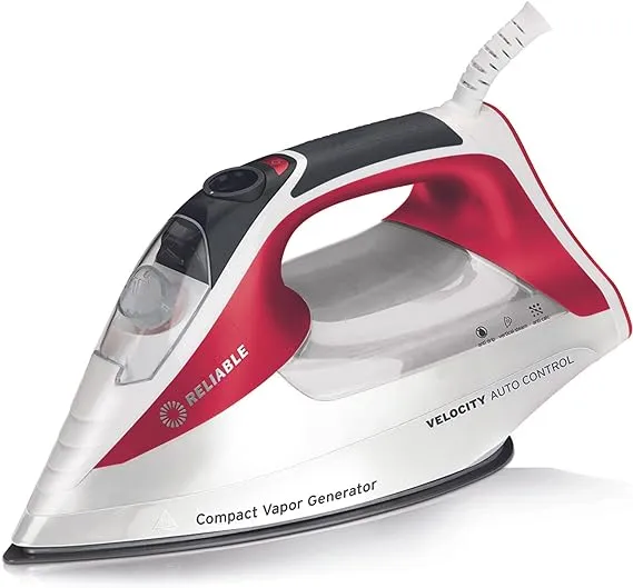 Reliable Velocity 270IR Steam Iron - Auto Control Compact Vapor Generator with Sensor Technology, Patented Technology for Continuous Steam, Zero Leaks, Perfect Temperature, 8 Programmable Setting