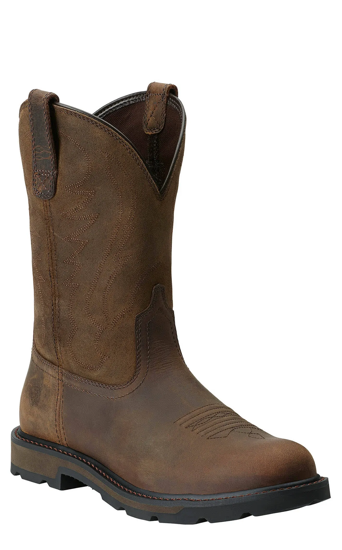 Ariat Men&s Groundbreaker Pull On Work Boots - Brown - Size: 11