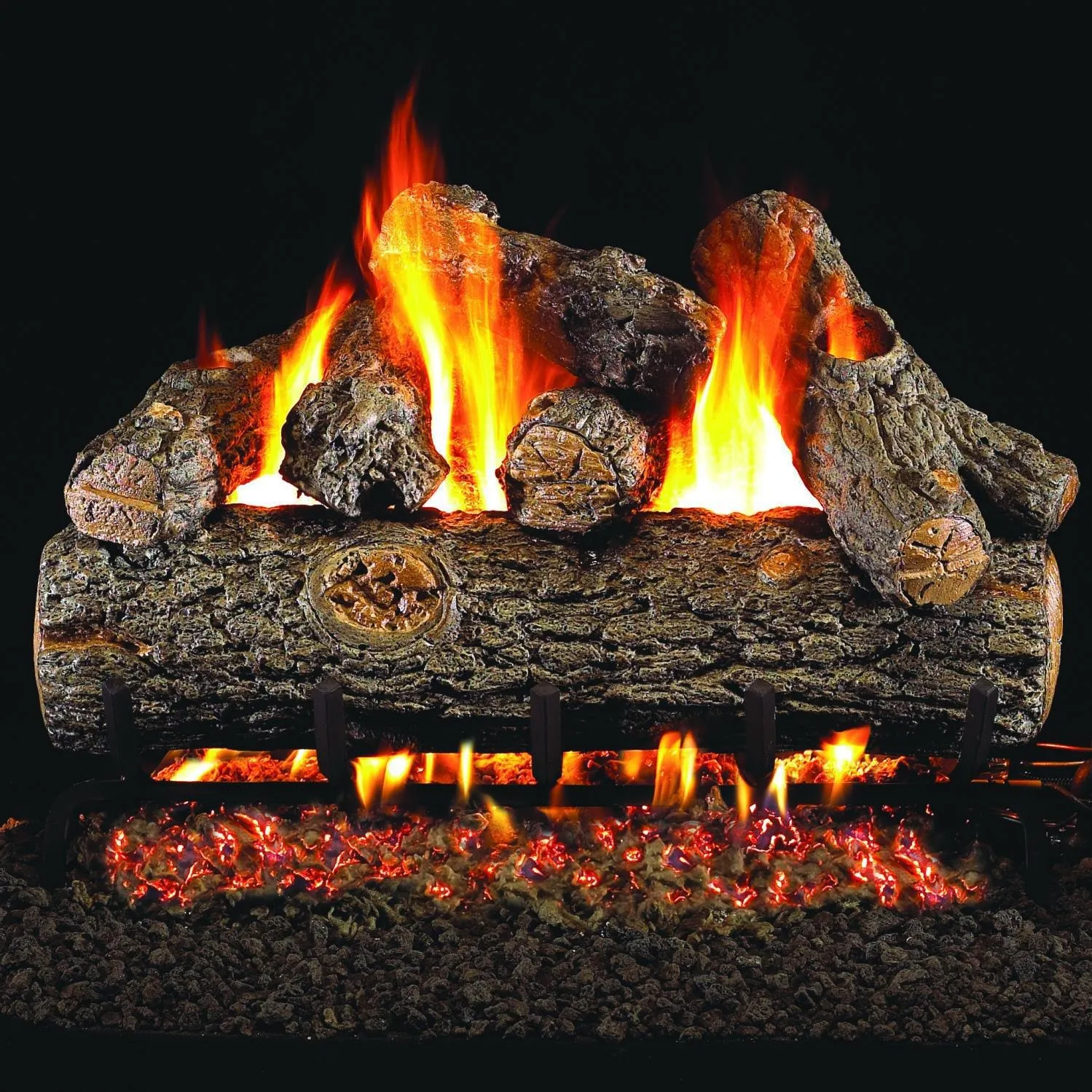 Peterson Real Fyre 30-Inch Golden Oak Designer Plus Gas Logs (Logs Only - Burner Not Included) : BBQGuys