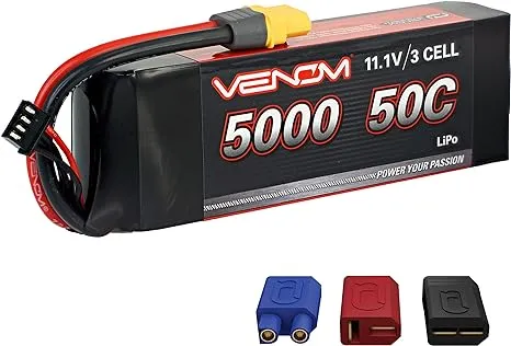 Venom 15059 LiPo 3S 11.1V 5000mAh 50C Univ Plug System