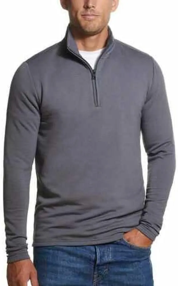 Weatherproof Vintage Mens Long-Sleeve Quarter-Zip Fleece Sweater