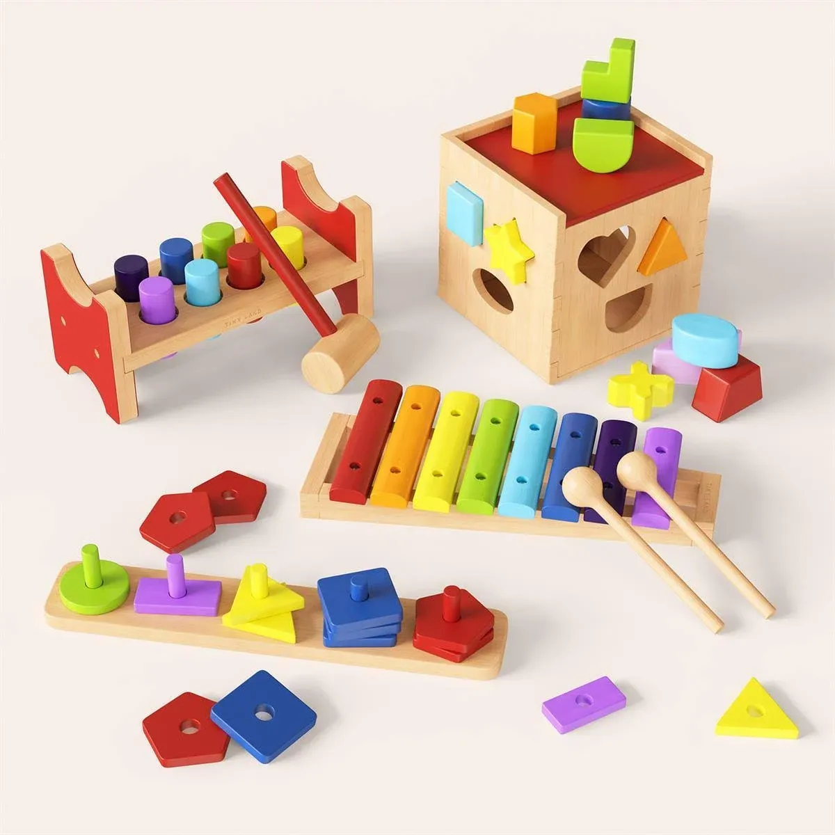 Wooden Learning & Educational Toy Set | Tiny Land