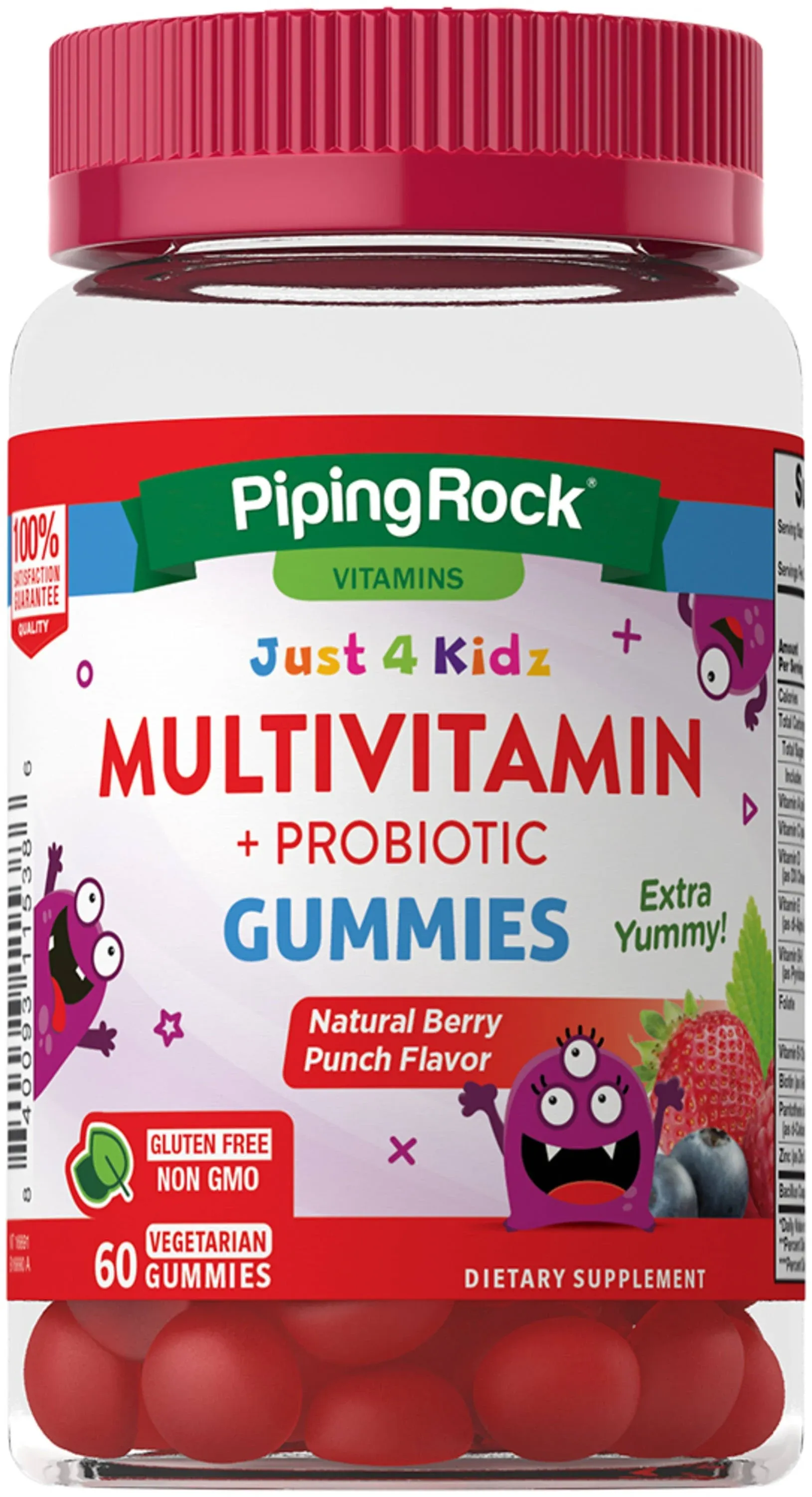 Nature's Truth, Just 4 Kidz, Multivitamin + Probiotic, Natural Berry Punch, 60 ...