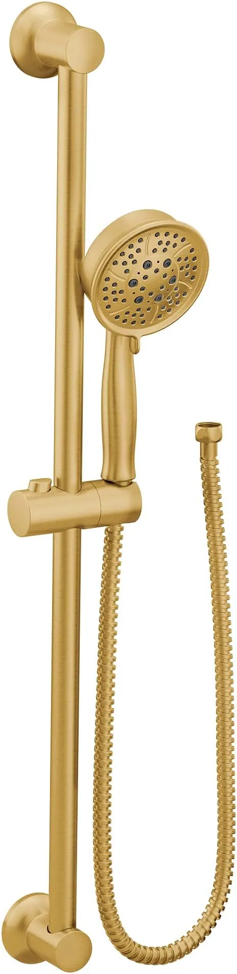 Moen 3667EPBG Eco-Performance Handheld Showerhead with 69-Inch-Long Hose Featuring 30-Inch Slide Bar, Brushed Gold