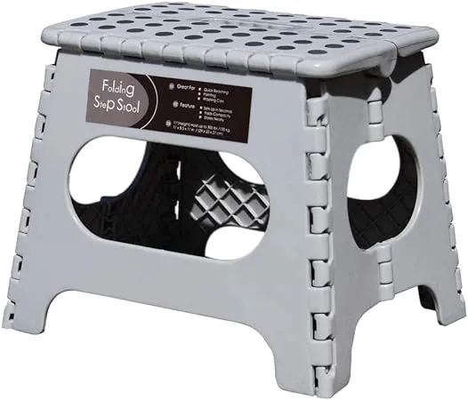 Non-Slip Folding Step Stool Sturdy Safe Enough Holds up to 300 Lb