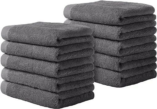 Yoofoss Luxury Washcloths Towel Set 10 Pack Baby Wash Cloth for Bathroom-Hotel-Spa-Kitchen Multi-Purpose Fingertip Towels Face Cloths