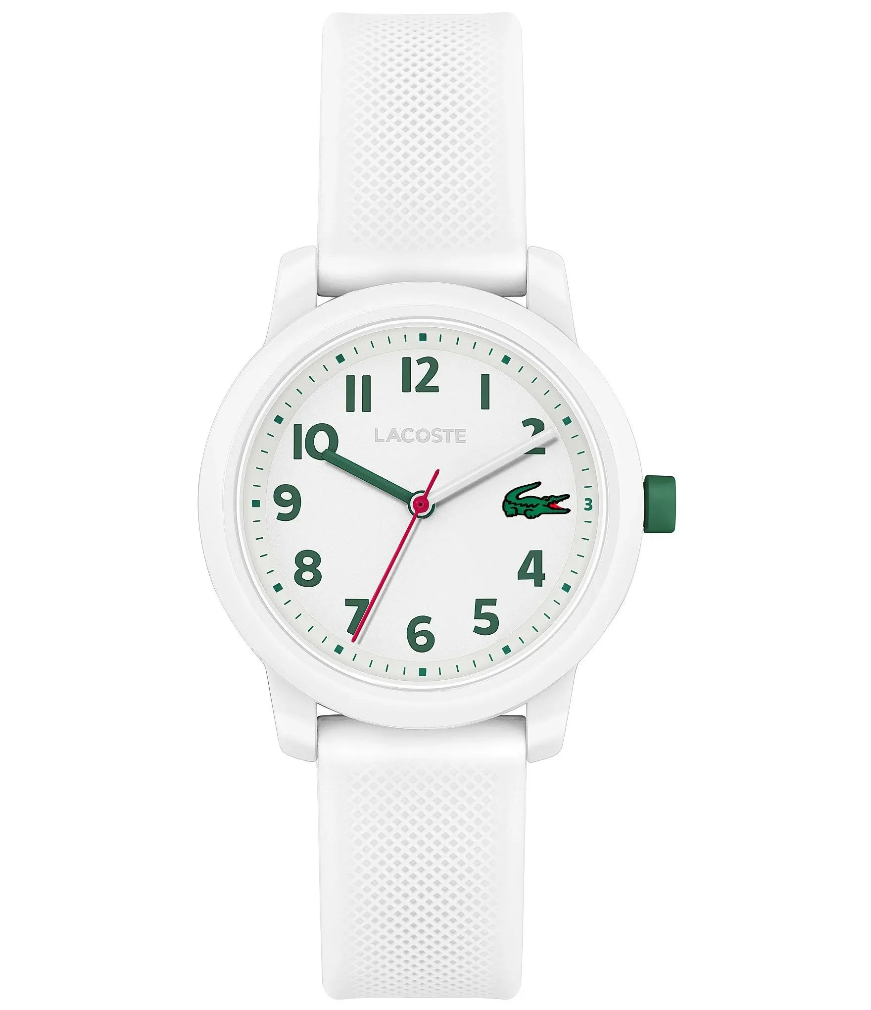 Lacoste Kids' 12.12 Silicone Strap Watch, 33mm White