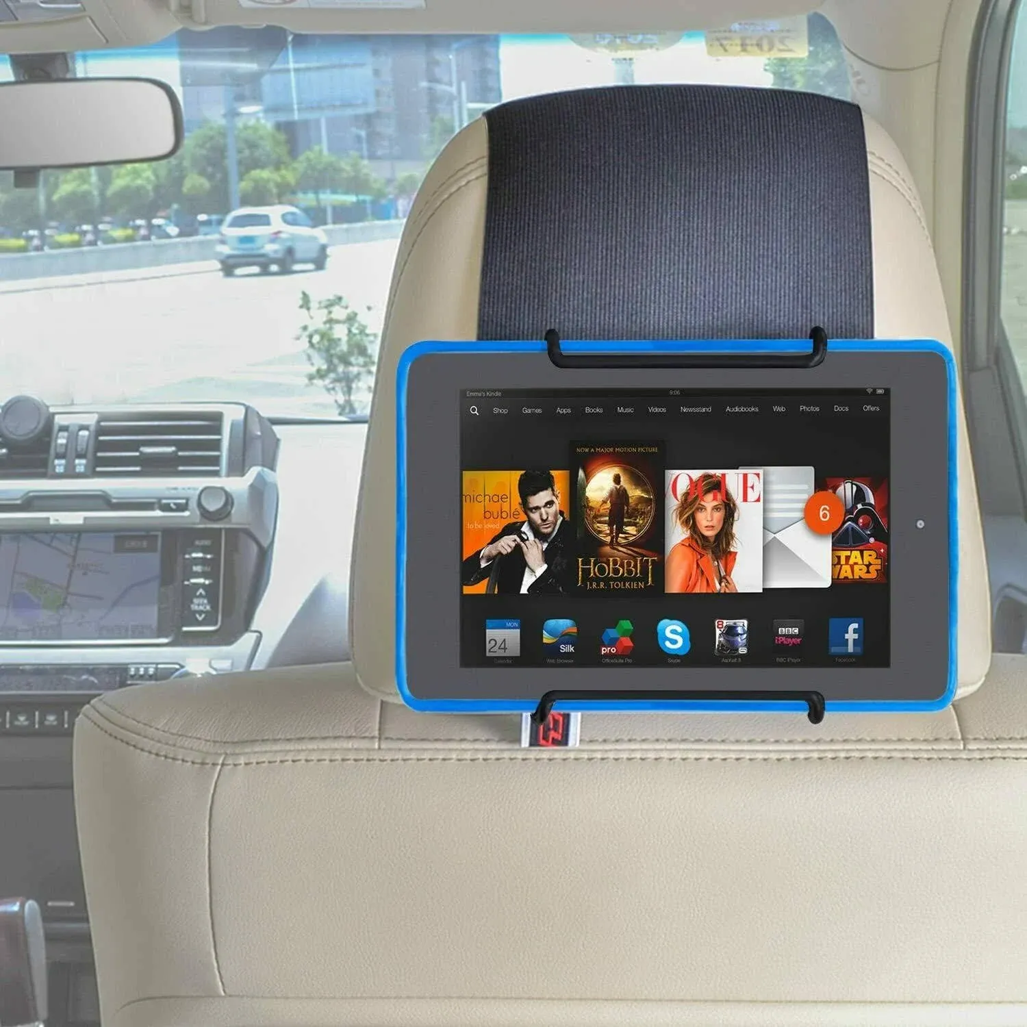 TFY Universal Car Headrest Mount Tablet Holder for All Kindle Fire / HD 6 7 8 10