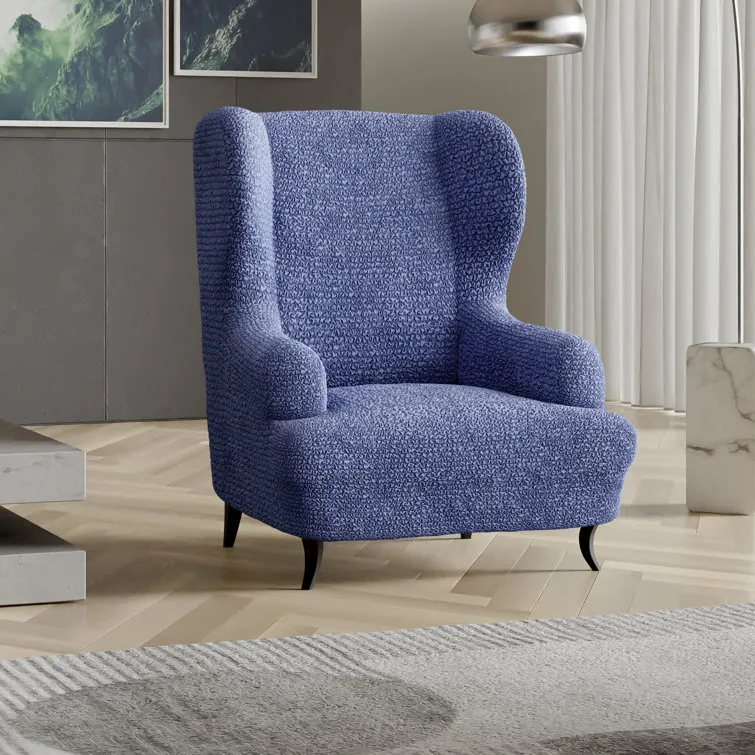 Stretchy Slipcover for Wingback Chair - Easy to Clean & Durable - Microfibra Collection