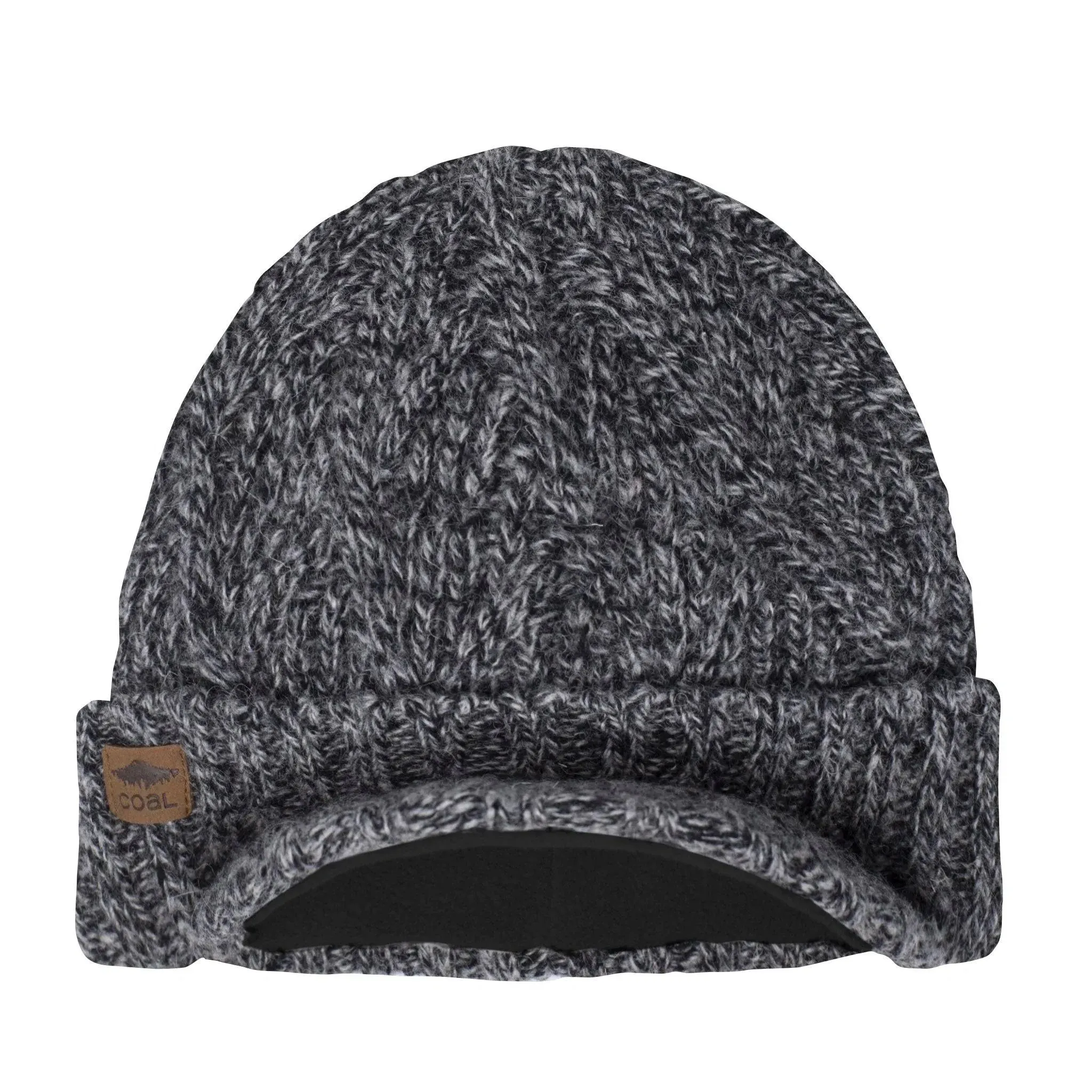 Coal Yukon Cable Knit Wool Brim Visor Beanie Winter Hat