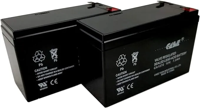 Casil 12 Volt 7.2 Amp Verizon FiOS PX12072-HG Replacment Battery 12V 7.2AH F2 (2 Pack)