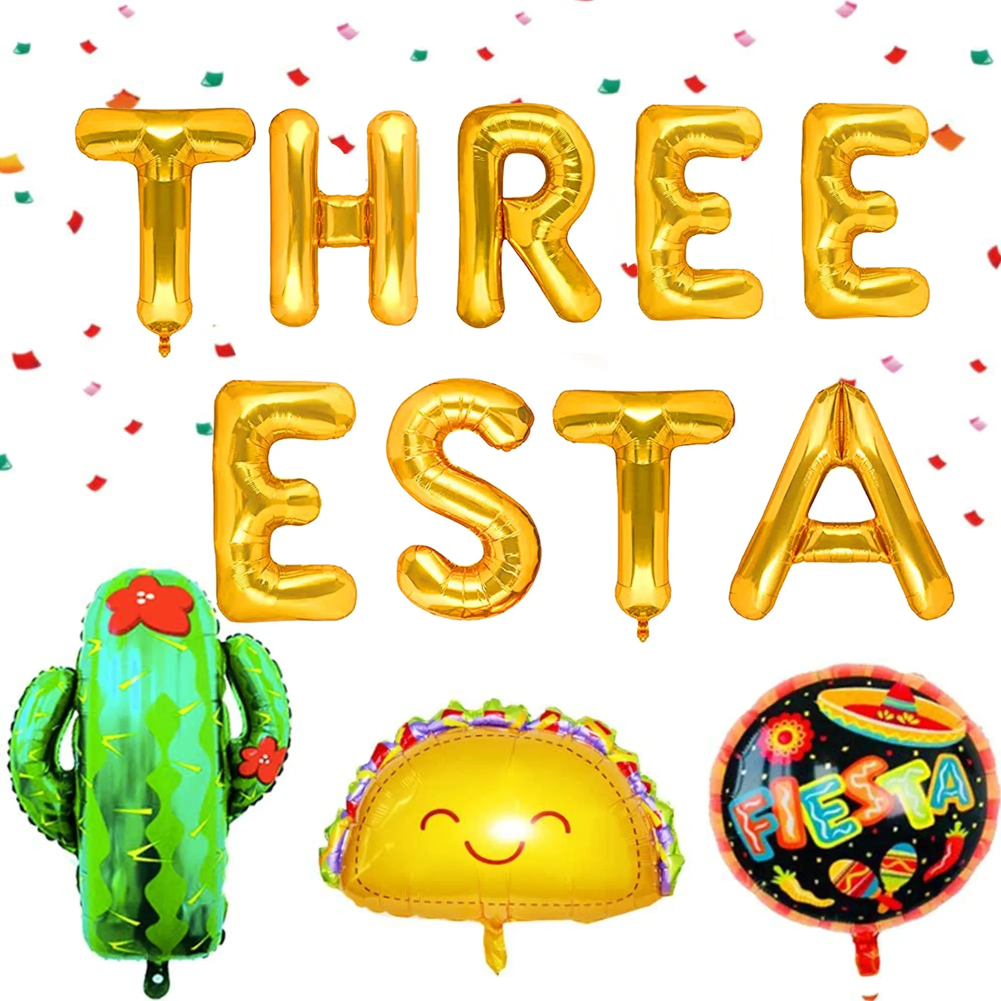 LaVenty Mexican Third Birthday Decoration Three Esta Decorations Three-esta ...