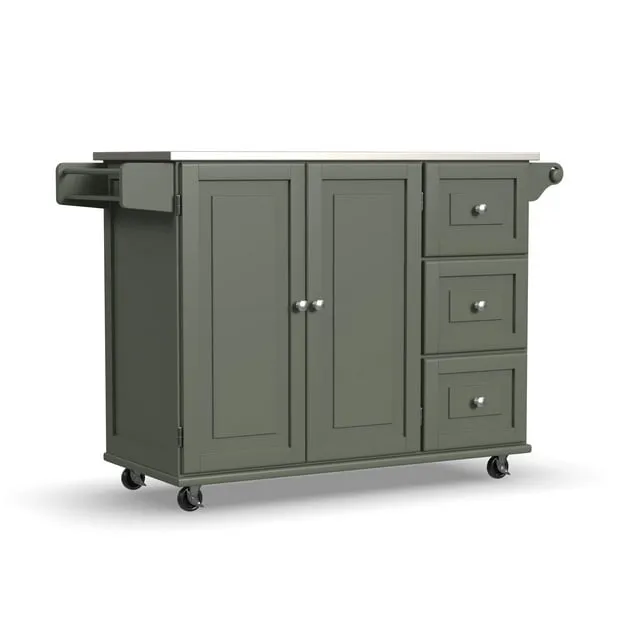 Homestyles Dolly Madison Green Kitchen Cart