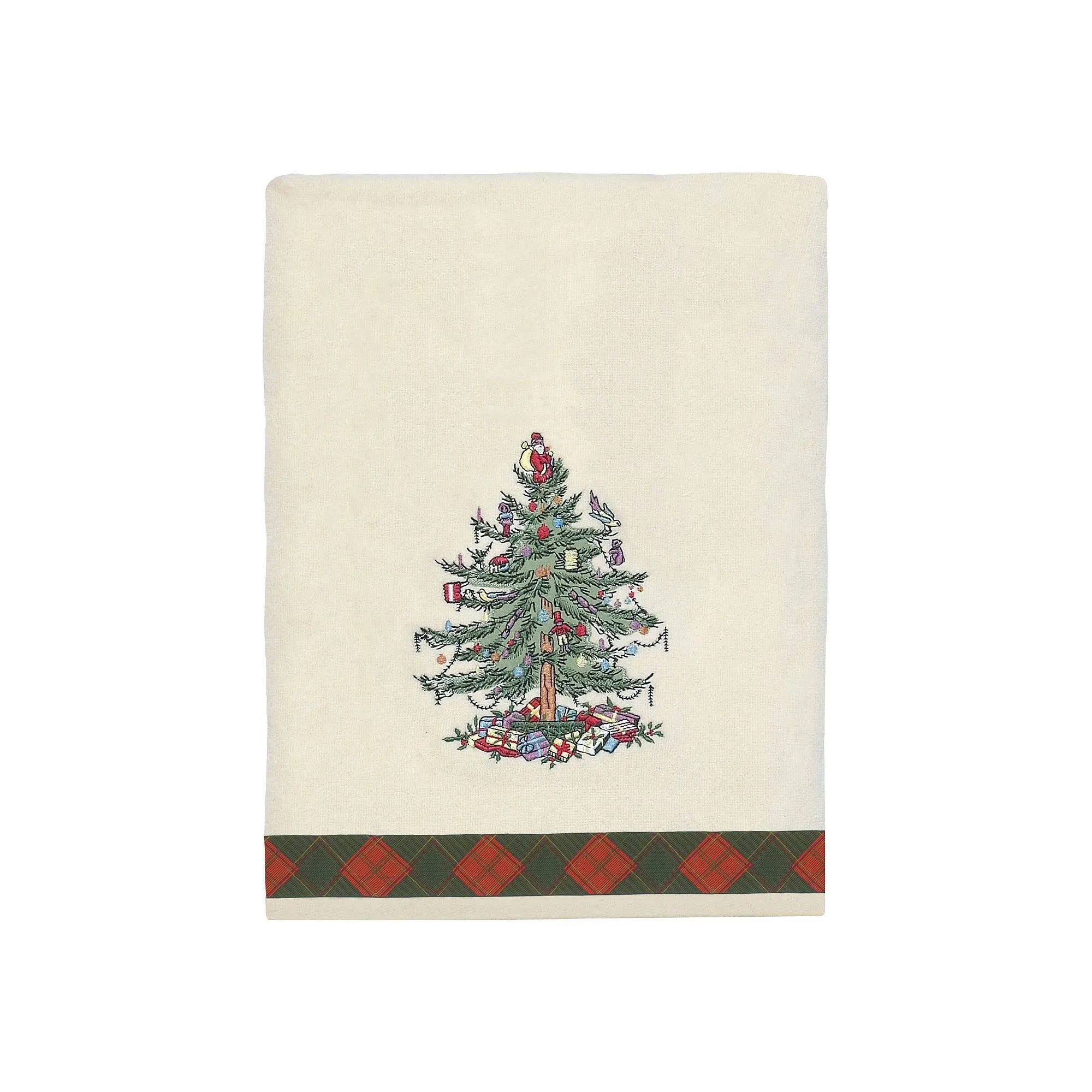 Spode Christmas Tree® Tartan Bath Towel Ivory