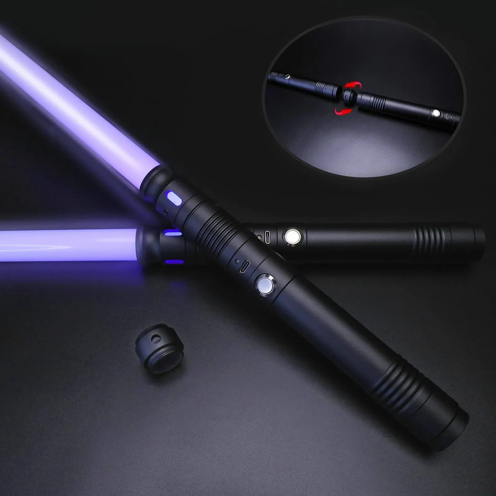 Lukidy 2Pack Lightsaber Metal Hilt 12 Colors,Toys for Boys Girls Age 3 4 5 6 7 8 ...