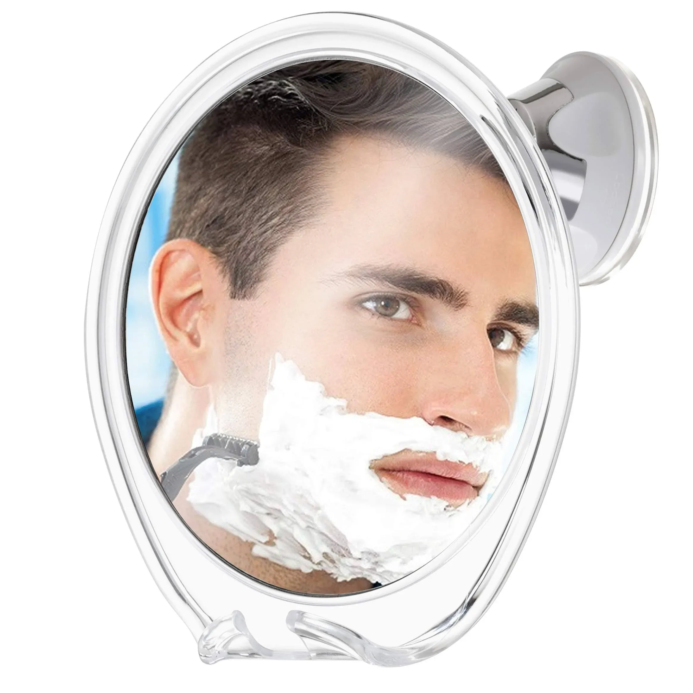 Fogless Shower Mirror for Shaving with Razor Hook | Strong Suction Cup | True 