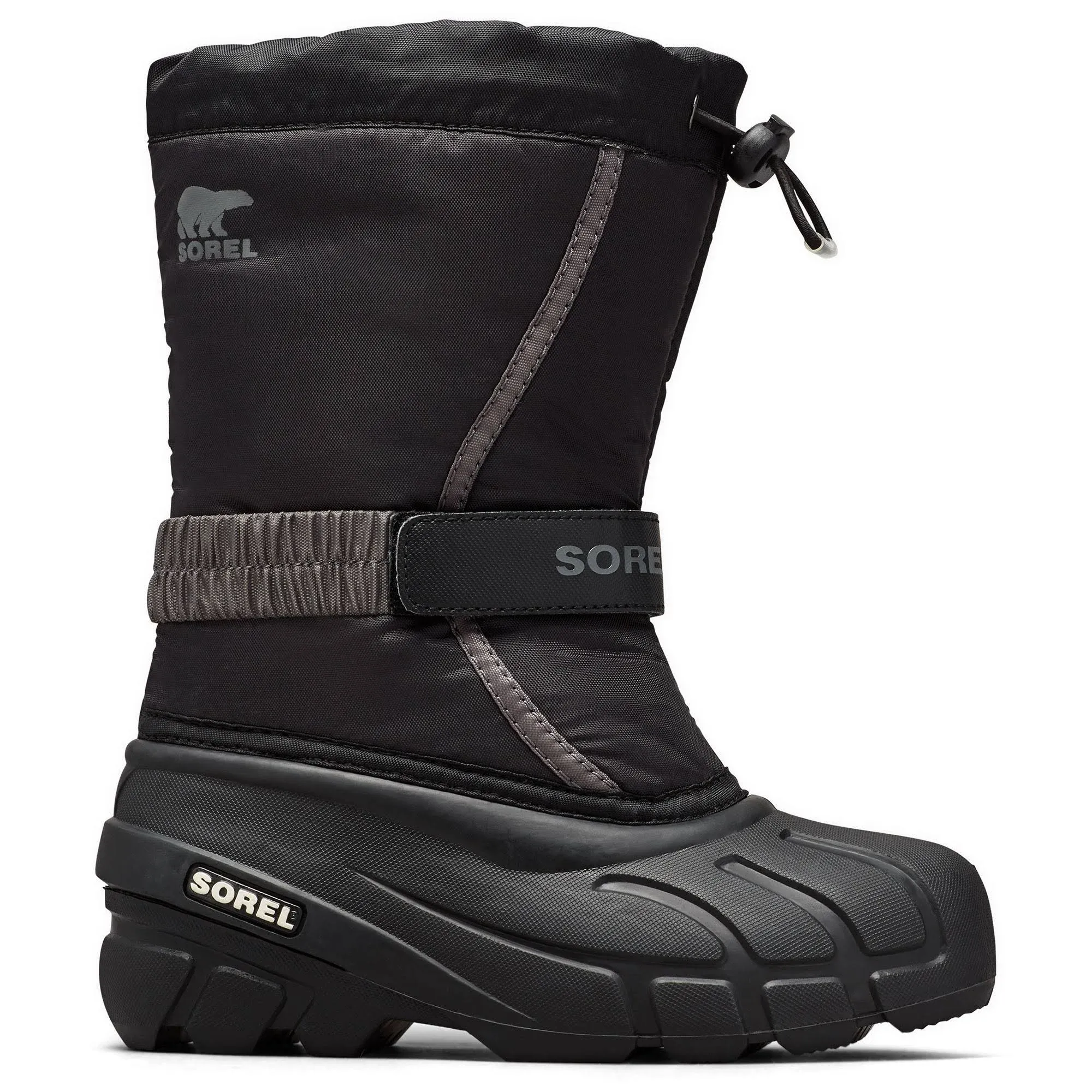 "Kids' Flurry Pull On Winter Boot - Black/Grey"