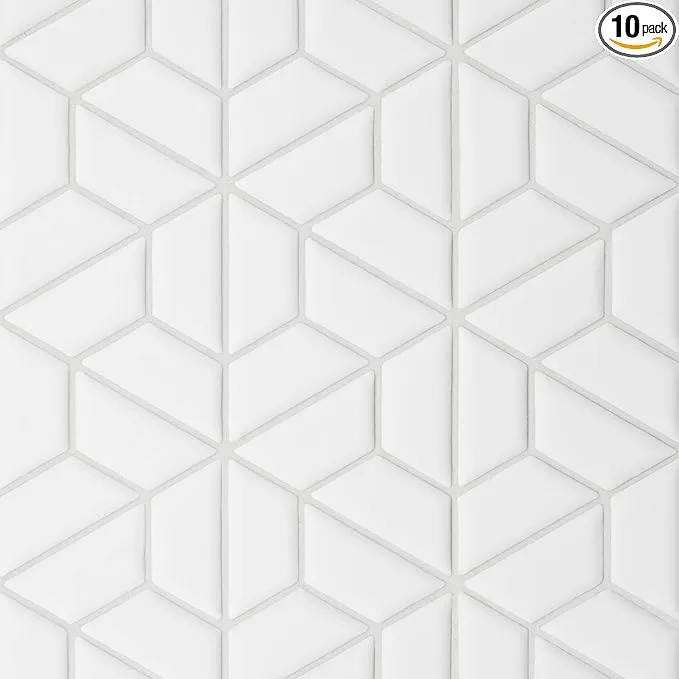 Bedrosians Le Cafe 1" x 2" Half Hexagon Matte Porcelain Mosaic