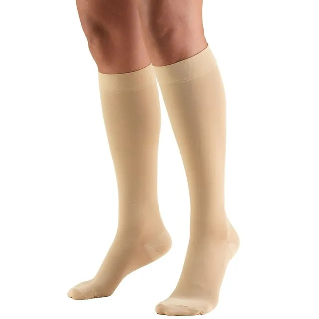 Truform Medical Compression Stockings, Below Knee, Beige, Large