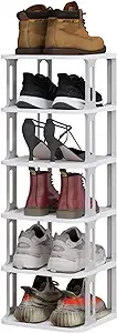 Haiice Shoe Rack Storage Organizer, 6-Tier Stackable Shoe Racks, Vertical ...