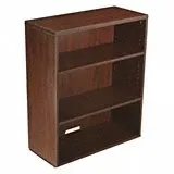 Boss 31W by 14 D by 65-1/2 H Bookcase, Mahogany