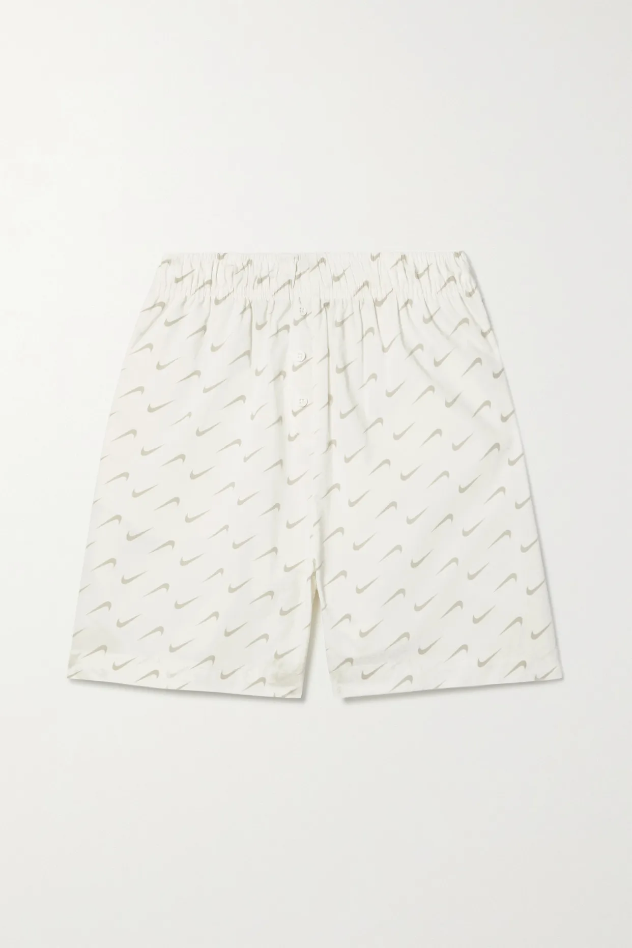 Nike - Sportswear Everyday Modern Printed Cotton-blend Shorts - Off-white