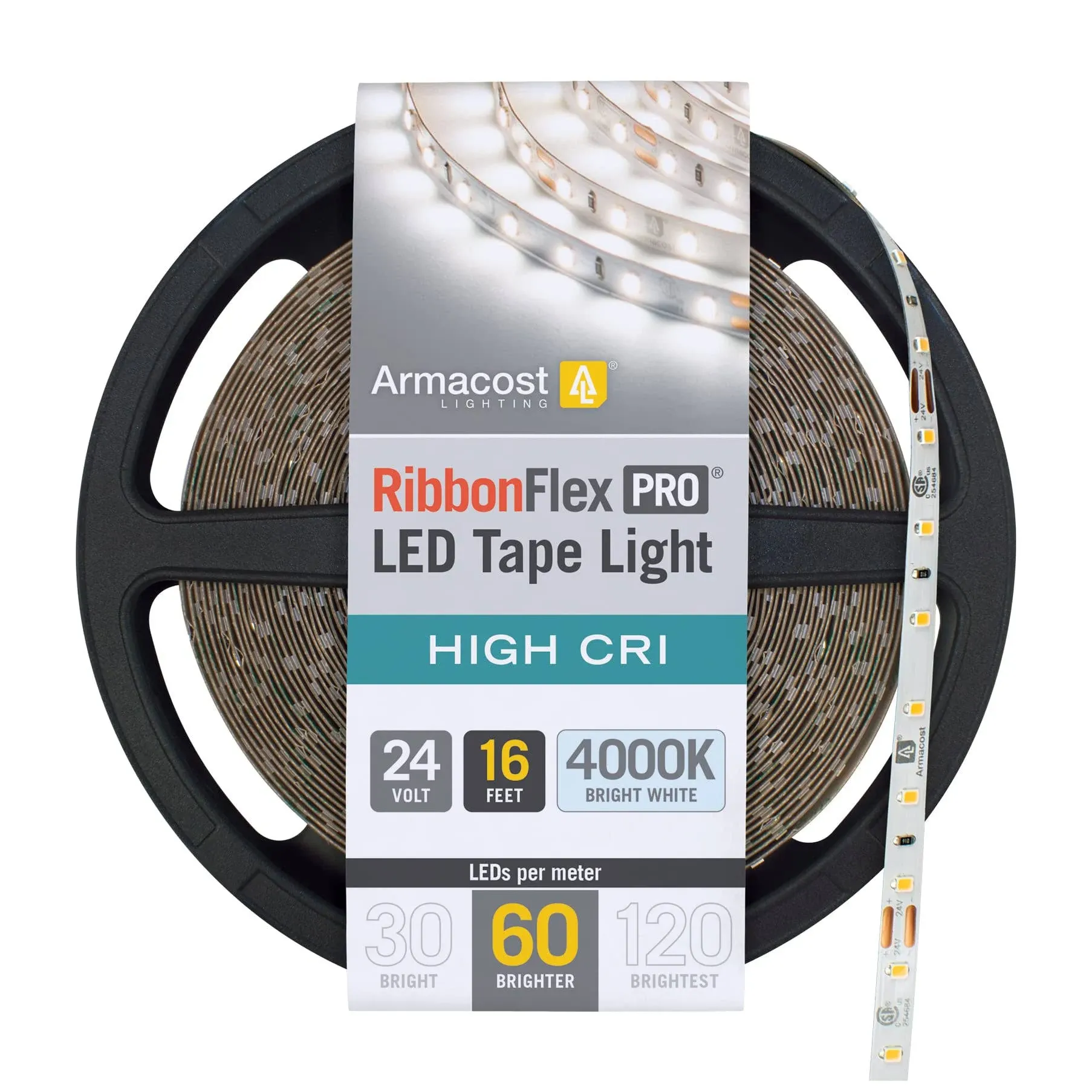 Armacost Lighting RibbonFlex Pro 24-Volt White High CRI LED Tape Light, Brigh...