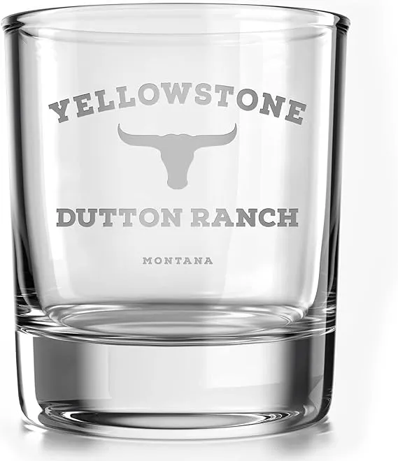 Yellowstone Dutton Ranch 10 Ounce Old Fashioned Whiskey Rocks Glass