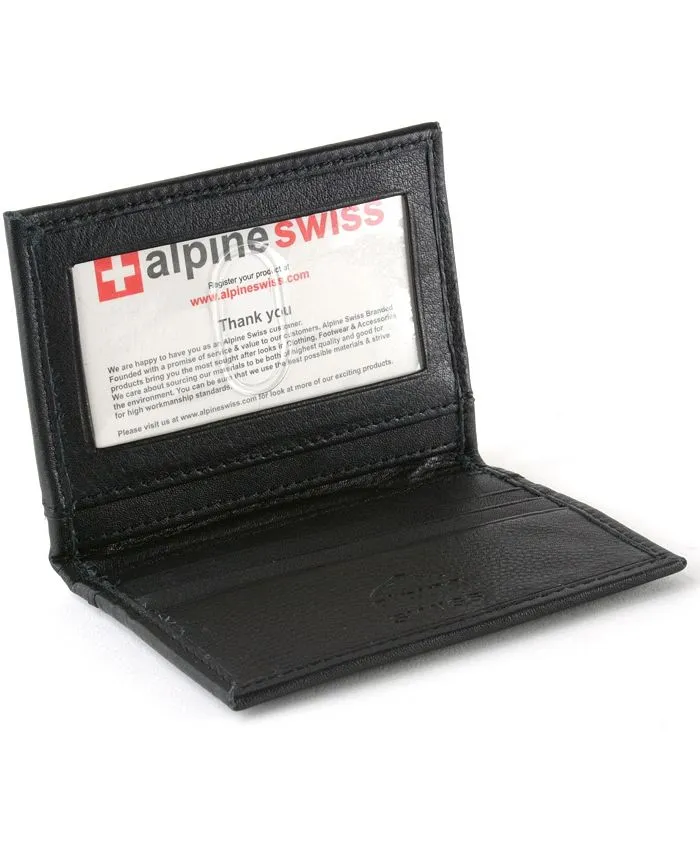 Thin Front Pocket Wallet Business Card Case 2 ID Window 6 Card Slot