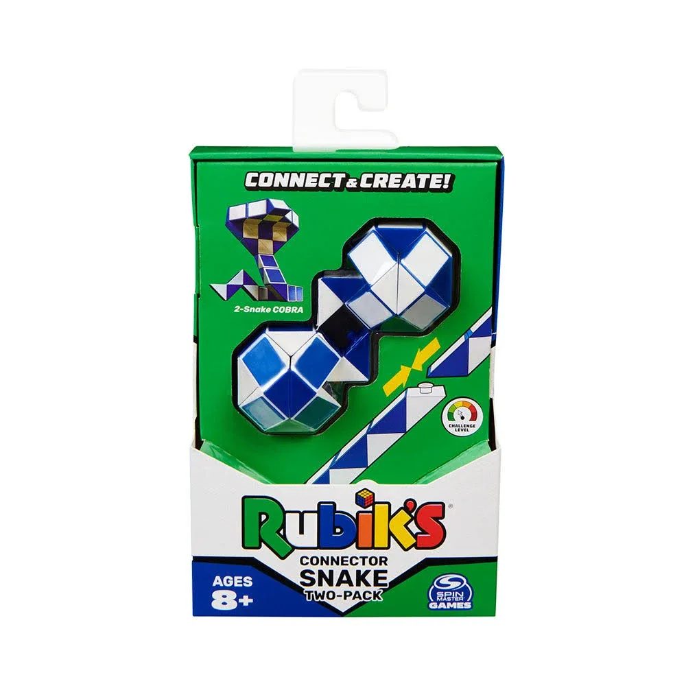 Rubiks Connector Snake, Two-Pack Cubes 3D Puzzle Game Stress-Relief Fidget Toy ...