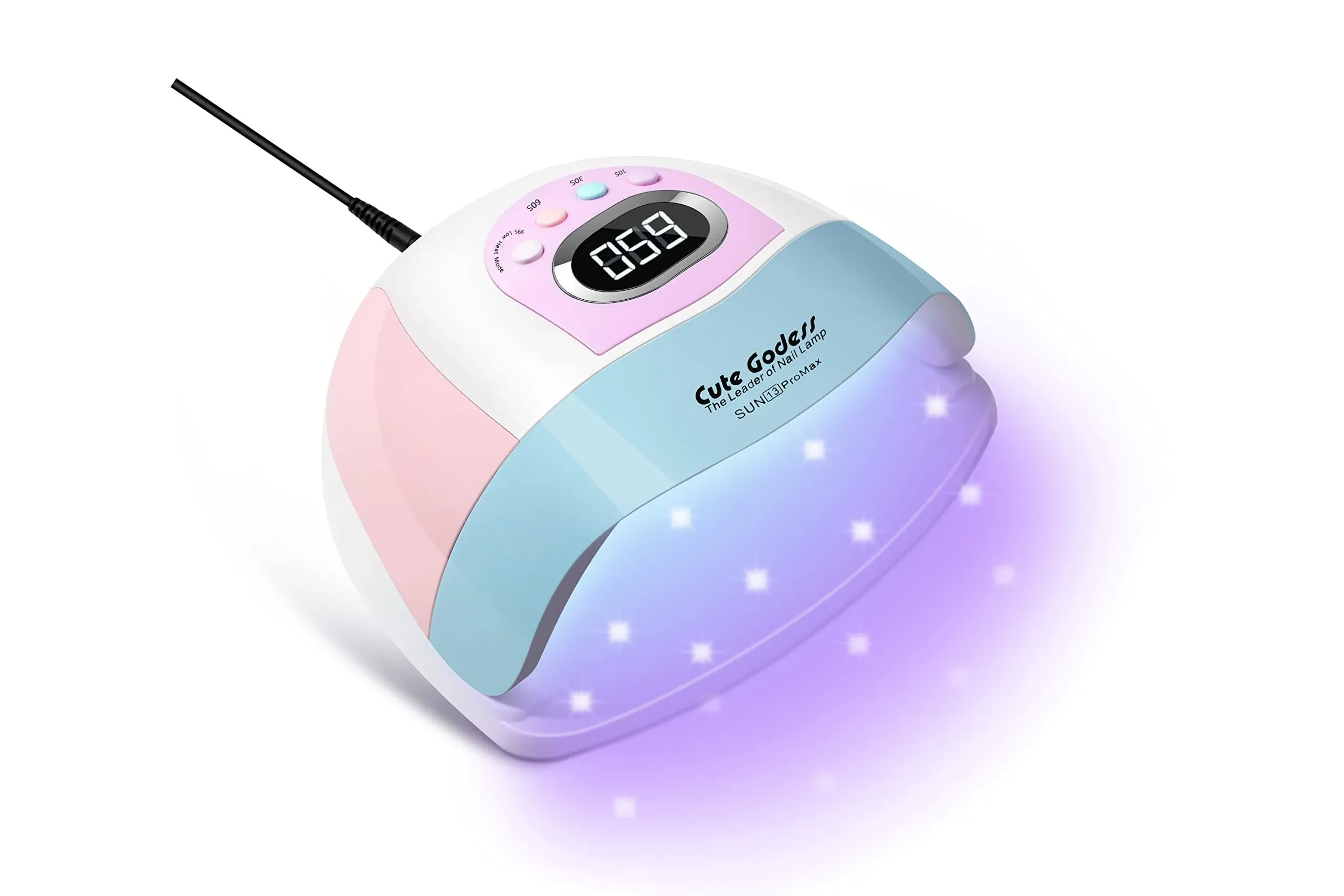 220W LED UV Light Dryer for Nails Gel Polish with 57 Lamp Beads 4 Timer Setting & LCD Touch Display Screen