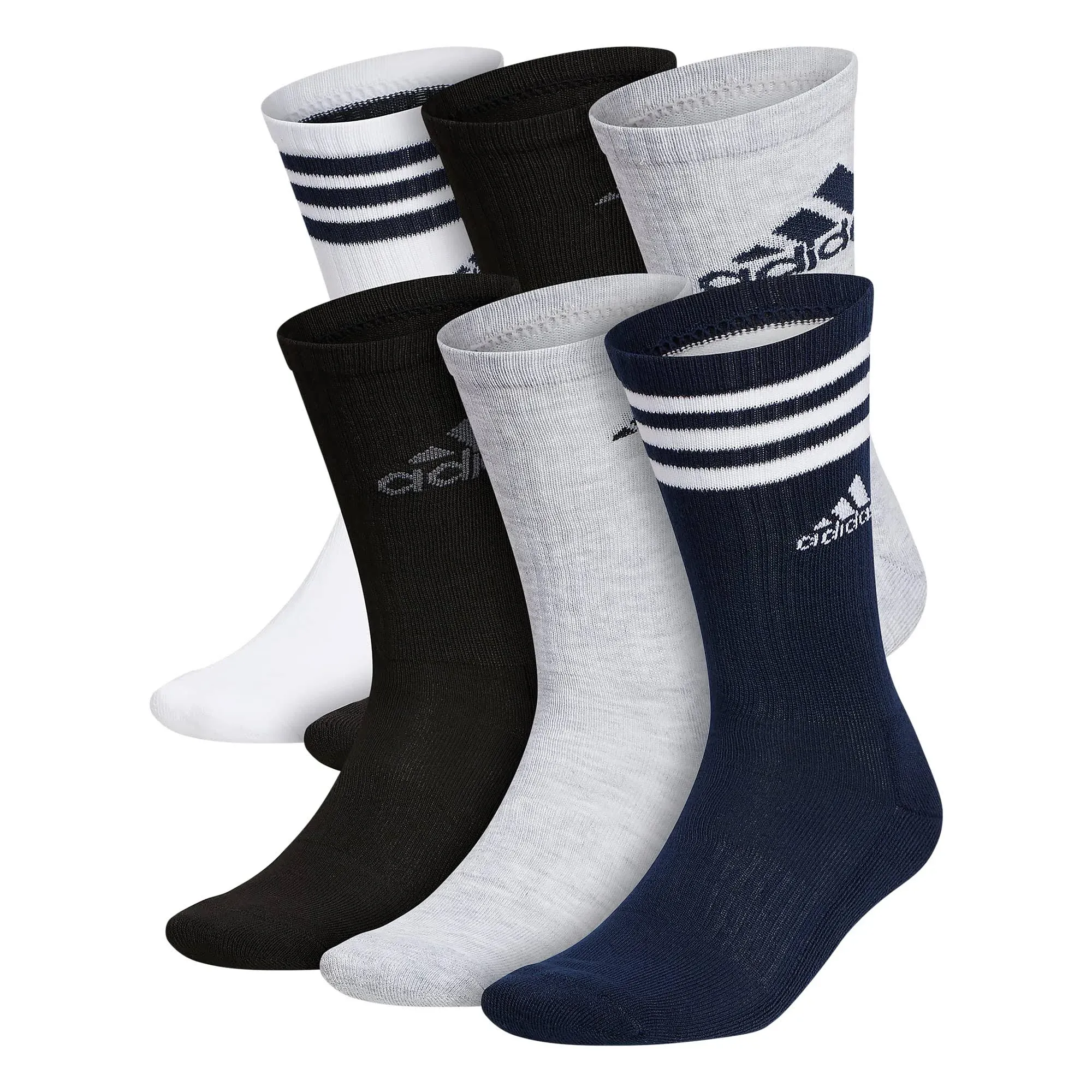 Men's adidas 3-pack 3-Stripe Crew Socks