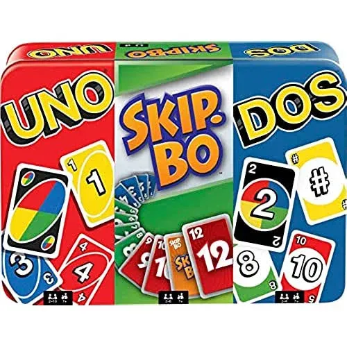 Uno, Dos, Skip-Bo Card Game Bundle