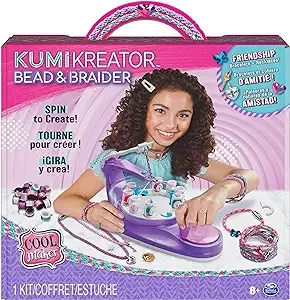 Cool Maker, KumiKreator Bead & Braider Friendship Necklace and Bracelet Making Kit, Arts and Crafts Kids Toys for Girls Ages 8 and up