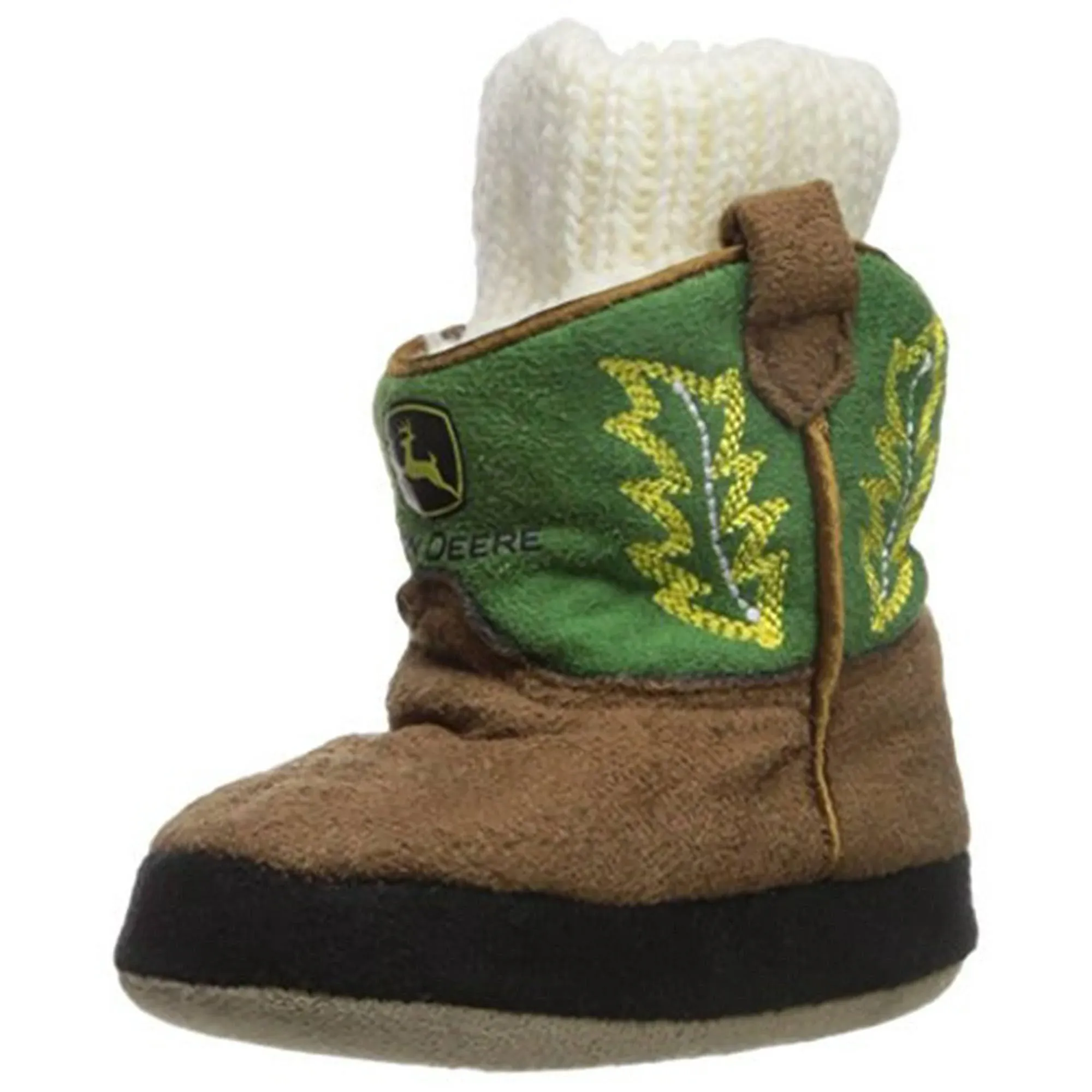 John Deere Baby Boys' Plush Sherpa Boot Slippers