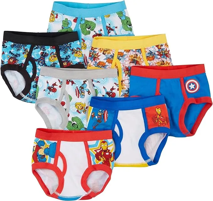 Marvel Superhero Adventures Toddler Boys' Underwear Briefs, 7-Pack