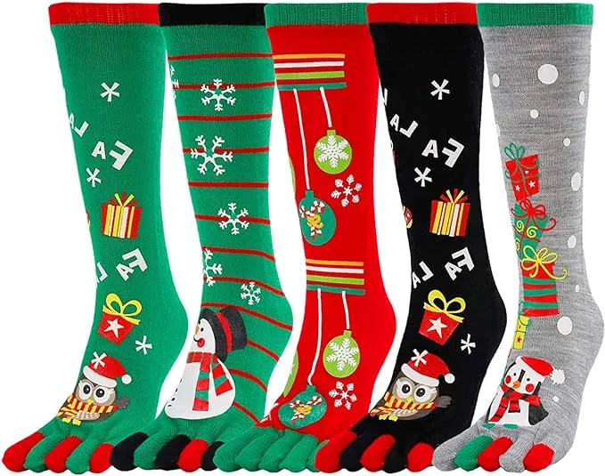 Zmart Christmas Gifts Stocking Socks For Women - Christmas Toe Socks Knee High Socks For Girl