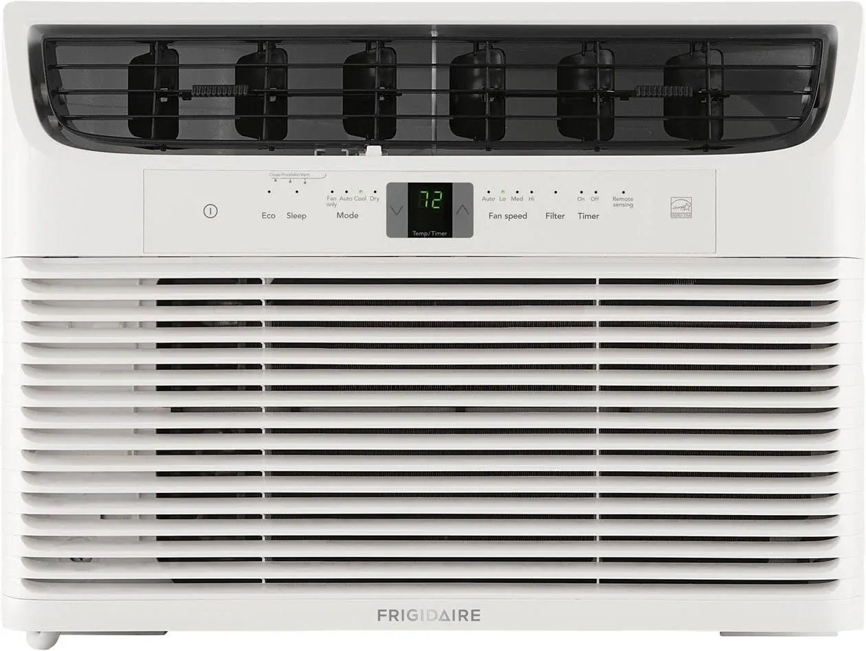 Frigidaire FFRE153WAE Window-Mounted Room Air Conditioner, 15,100 BTU with Energy Star Certified, Multi-Speed Fan, Sleep Mode, Programmable Timer,