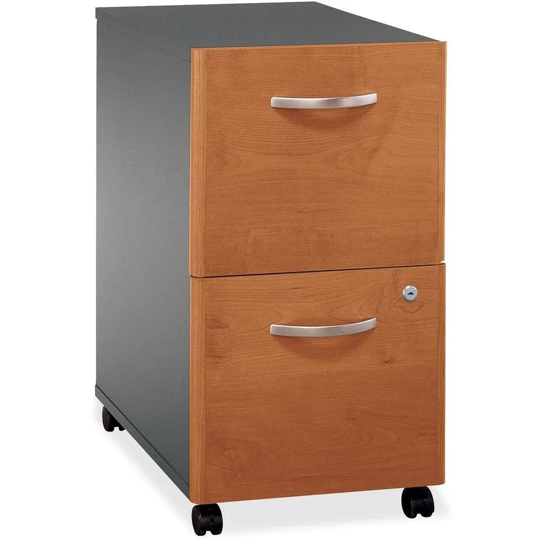 Bush Business Furniture Series C 2 Drawer Mobile File Cabinet in Natural Cherry - Assembled