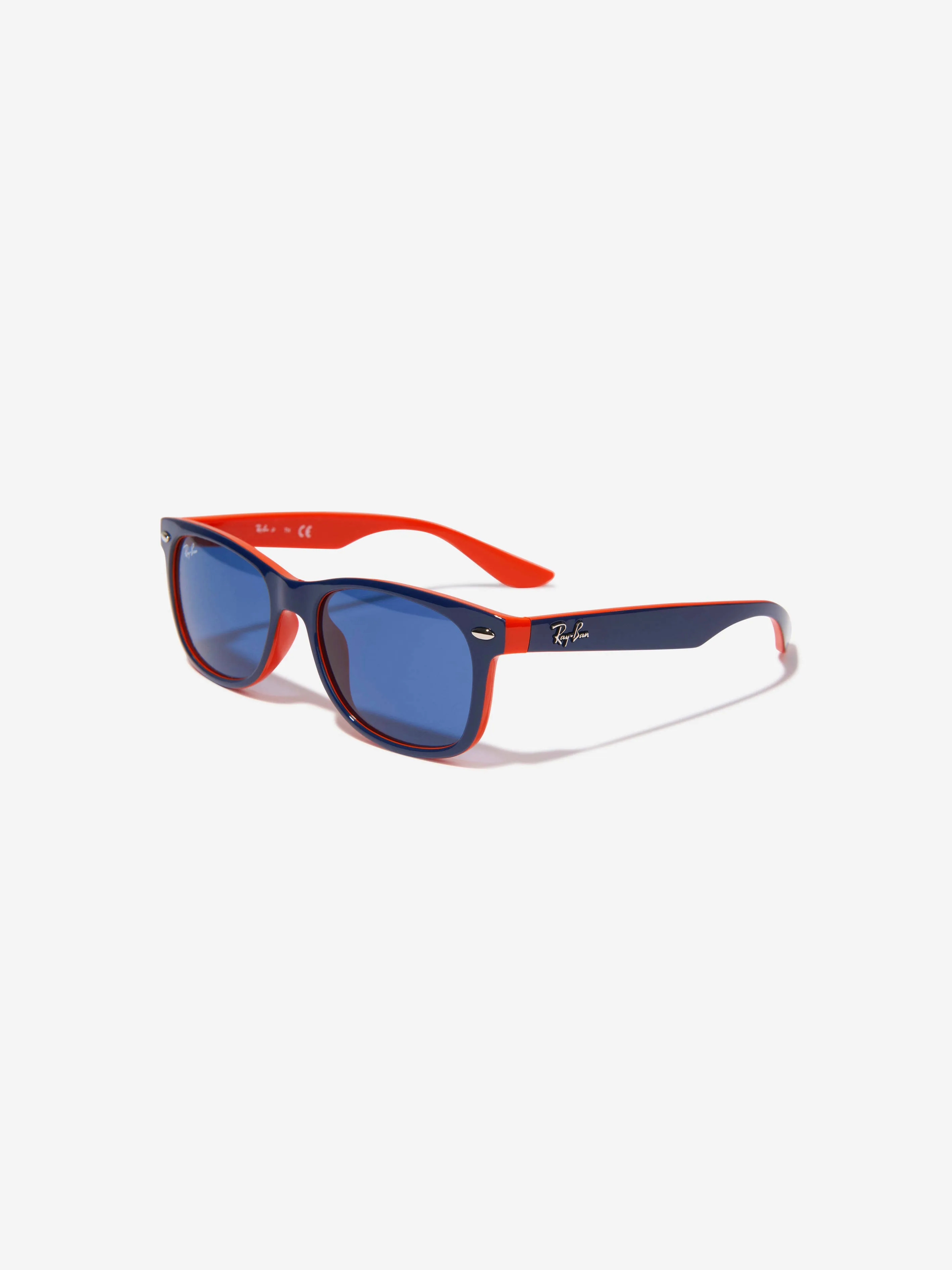 Ray-Ban Junior New Wayfarer RJ9052S Sunglasses - Top Blue On Orange (178/80)