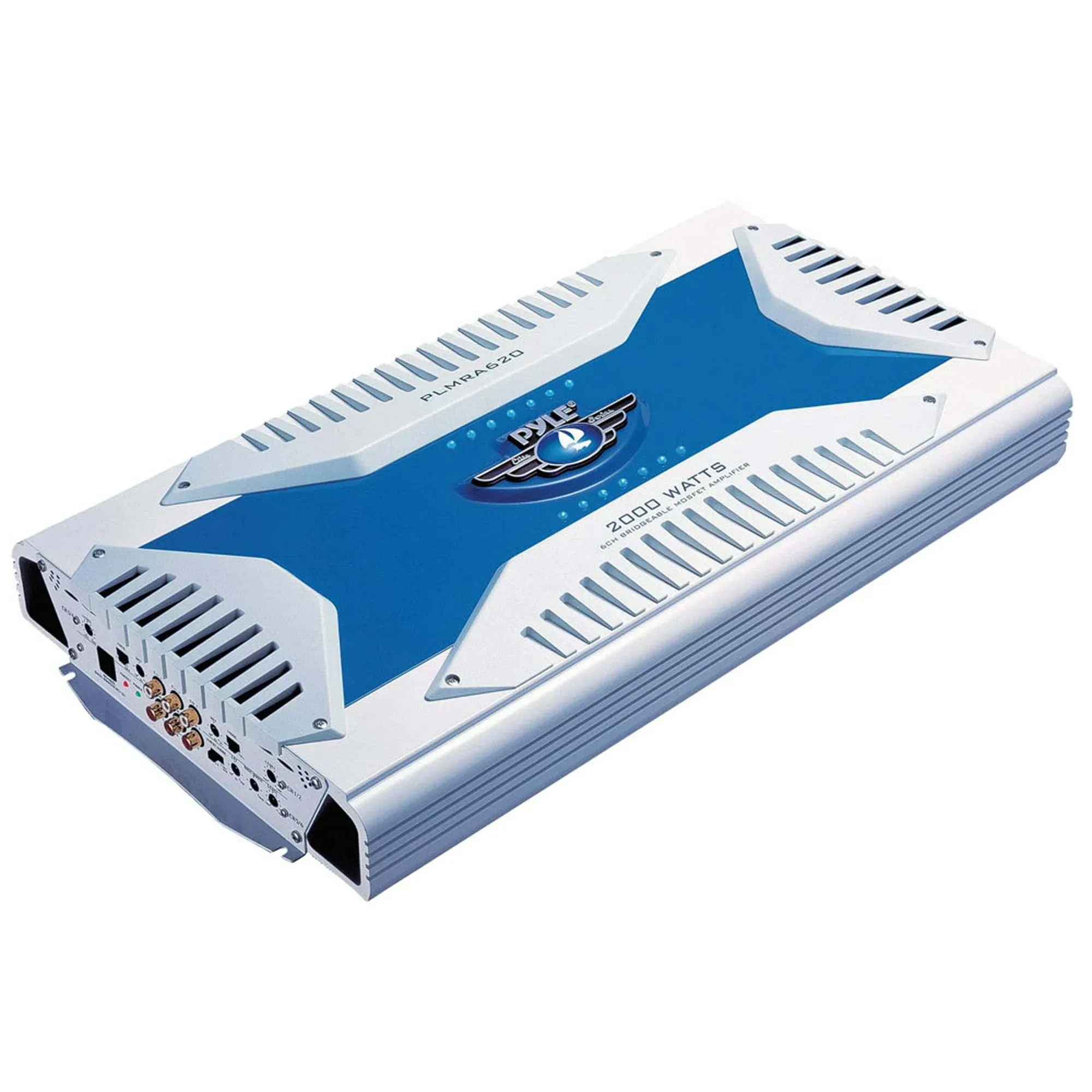 Pyle 6 Channel 2000 Watt Waterproof Marine Bridgeable Mosfet Amplifier