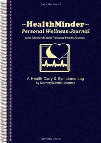 HEALTHMINDER Personal Wellness Journal Health Diary and Symptoms Log