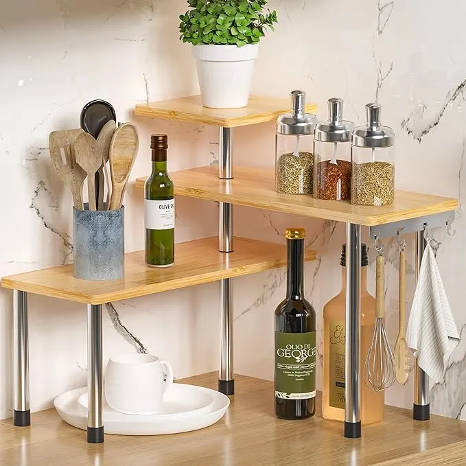 Dyiom Kitchen Countertop Organizer Corner Shelf