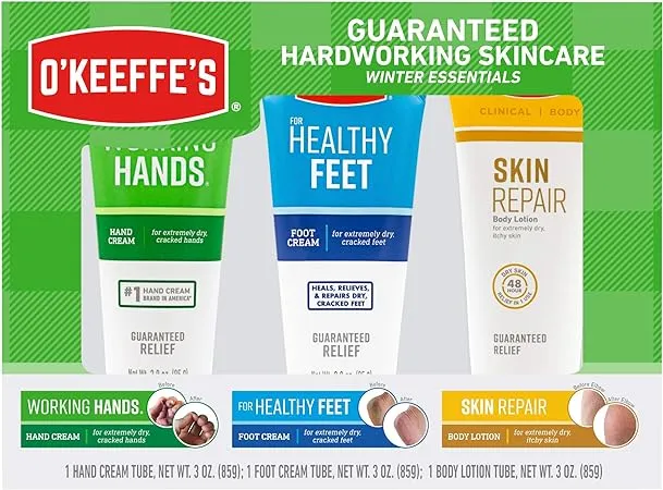 O'Keeffe's Winter Essentials Including Working Hands, Healthy Feet and Skin Repair