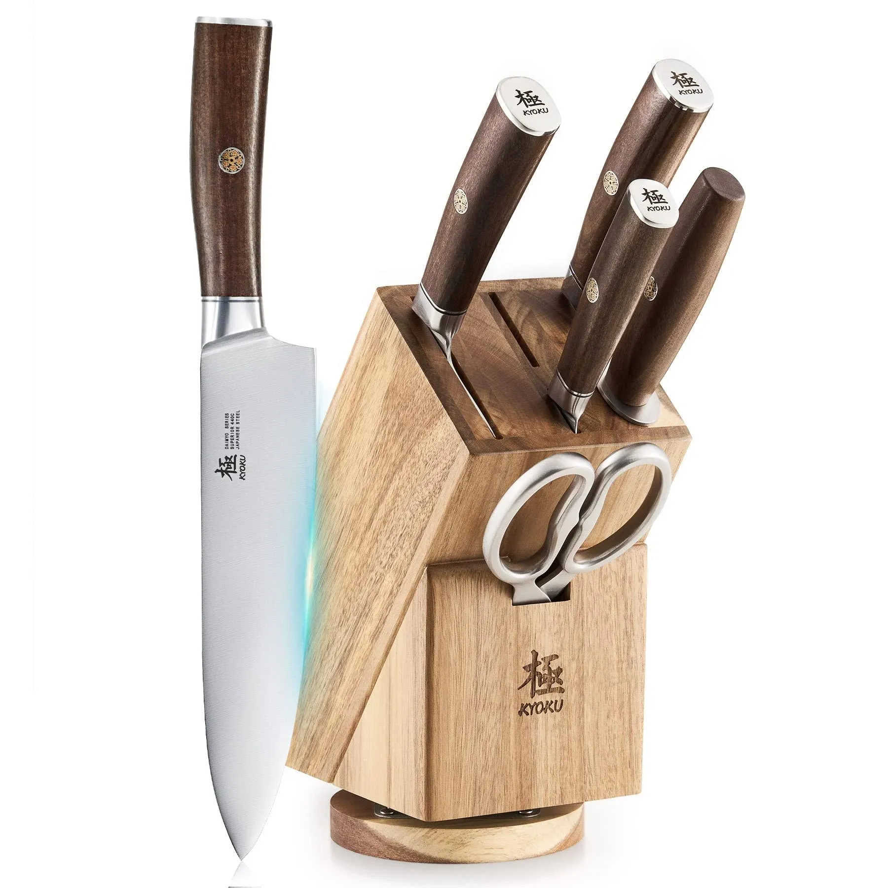 7pc Japanese Kitchen Knife Block Set | Kyoku Knives