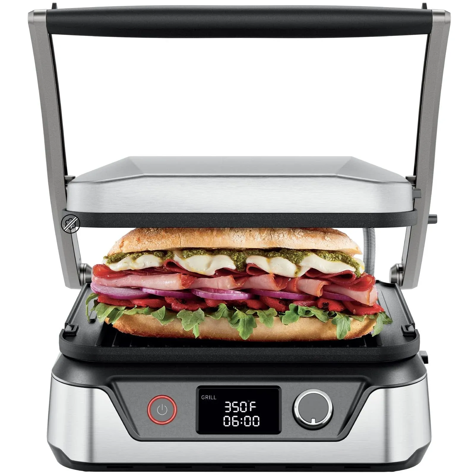 Chefman 5-in-1 Digital Panini Press Grill ,Silver