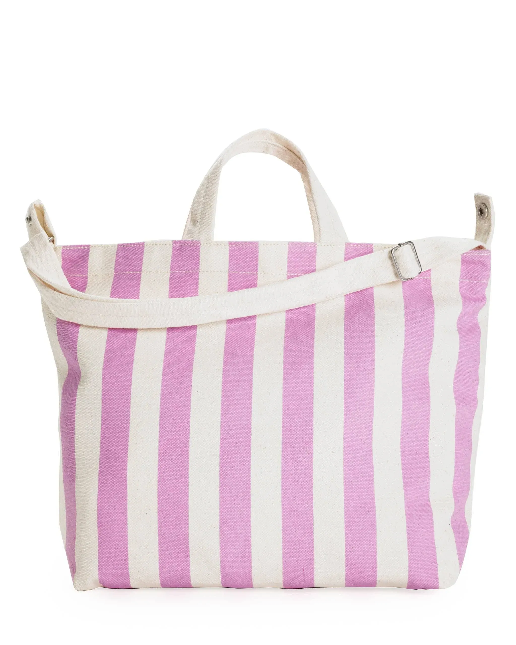 Baggu - Horizontal Zip Duck Bag - Pink Awning Stripe