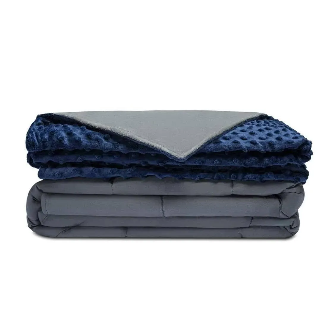 Quility 20 Pound Weighted Blanket Duvet Cover for Adults, F/Q 60&#034; x 80,&#034; Navy