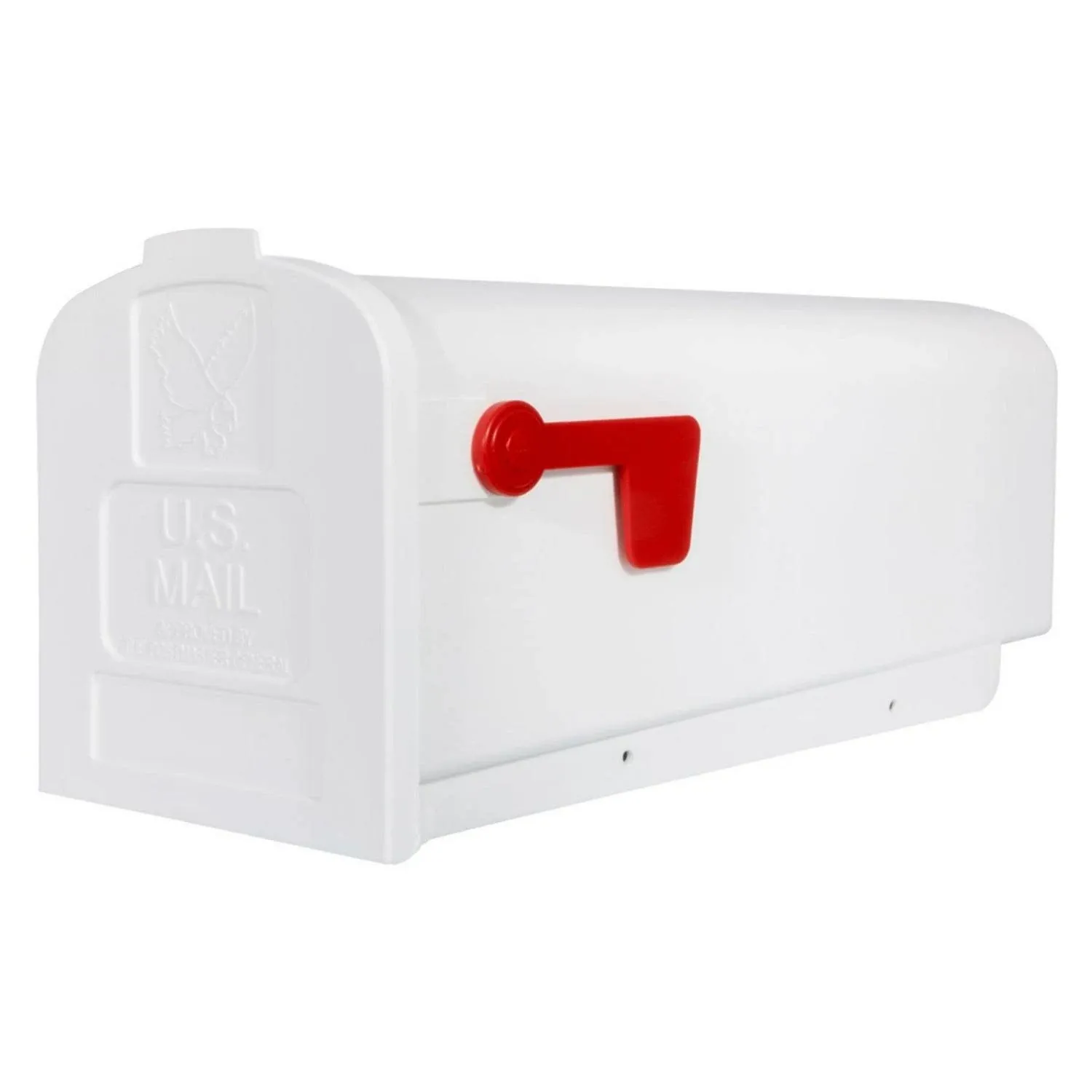 Solar Group PL10W Plastic Rural White Mailbox